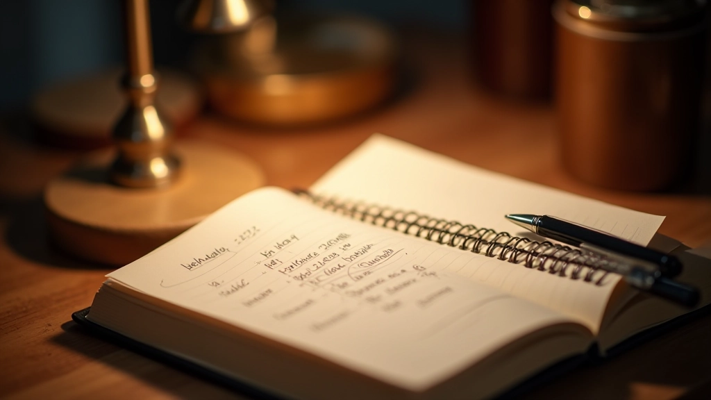 Brewing log book open to fermentation notes page with dates, temperatures, and gravity readings handwritten in columns