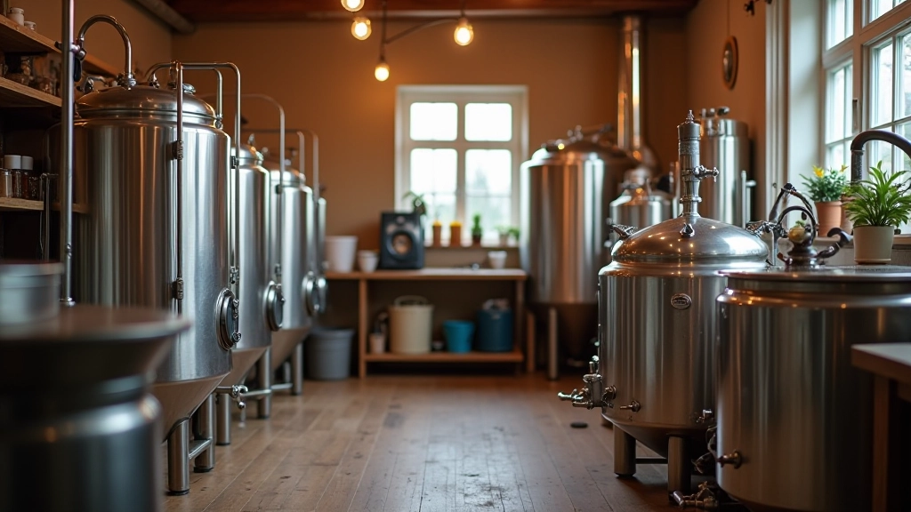Home brewing equipment setup